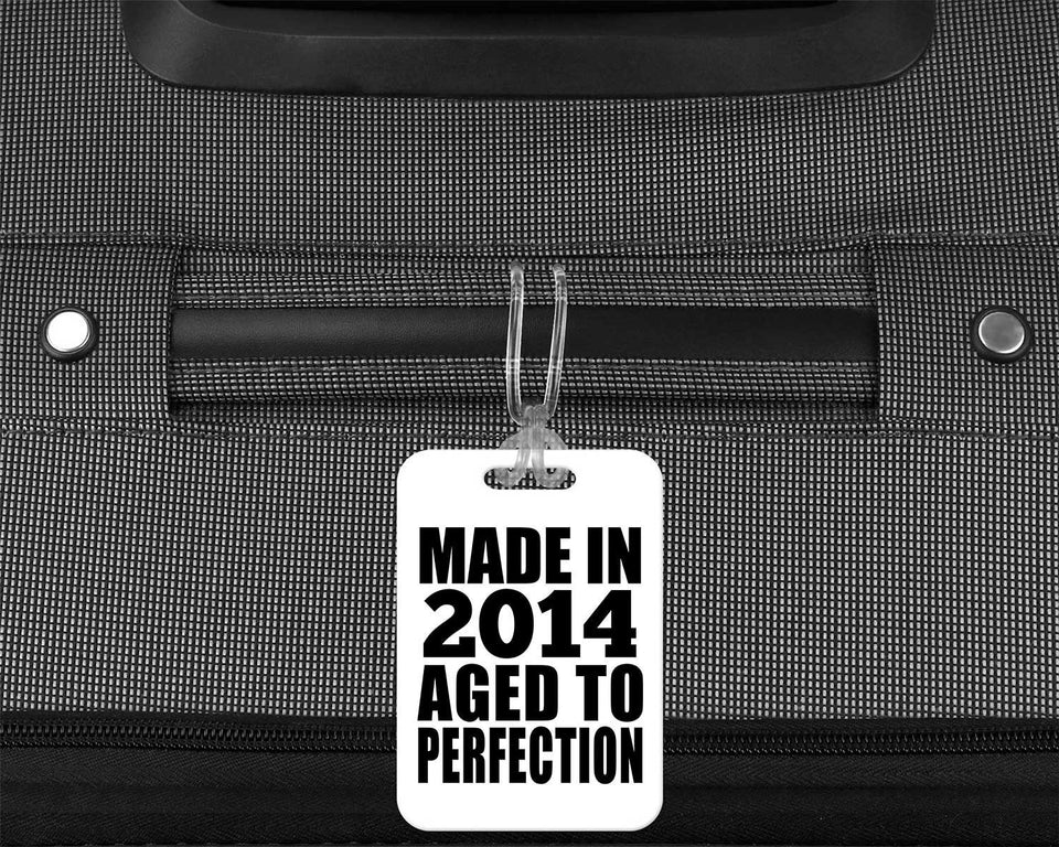 10th Birthday Made In 2014 Aged to Perfection - Luggage Bag Tag
