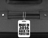 8th Birthday Made In 2016 Aged to Perfection - Luggage Bag Tag