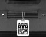 Proud Bricklayer Mom Of Awesome Daughter - Luggage Bag Tag