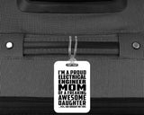 Proud Electrical Engineer Mom Of Awesome Daughter - Luggage Bag Tag