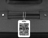 Proud Military General Mom Of Awesome Daughter - Luggage Bag Tag