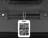 Proud Safety Inspector Mom Of Awesome Son - Luggage Bag Tag