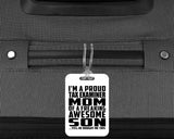 Proud Tax Examiner Mom Of Awesome Son - Luggage Bag Tag