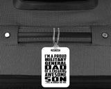 Proud Military General Dad Of Awesome Son - Luggage Bag Tag