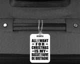 All I Want For Christmas Is My Basset Fauve De Bretagne - Luggage Bag Tag