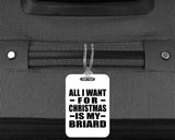 All I Want For Christmas Is My Briard - Luggage Bag Tag