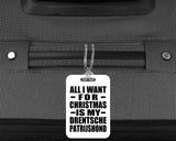 All I Want For Christmas Is My Drentsche Patrijshond - Luggage Bag Tag