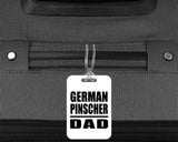 German Pinscher Dad - Luggage Bag Tag