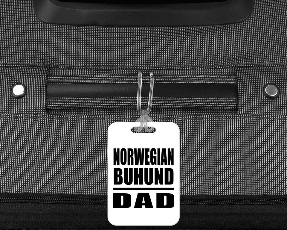 Norwegian Buhund Dad - Luggage Bag Tag
