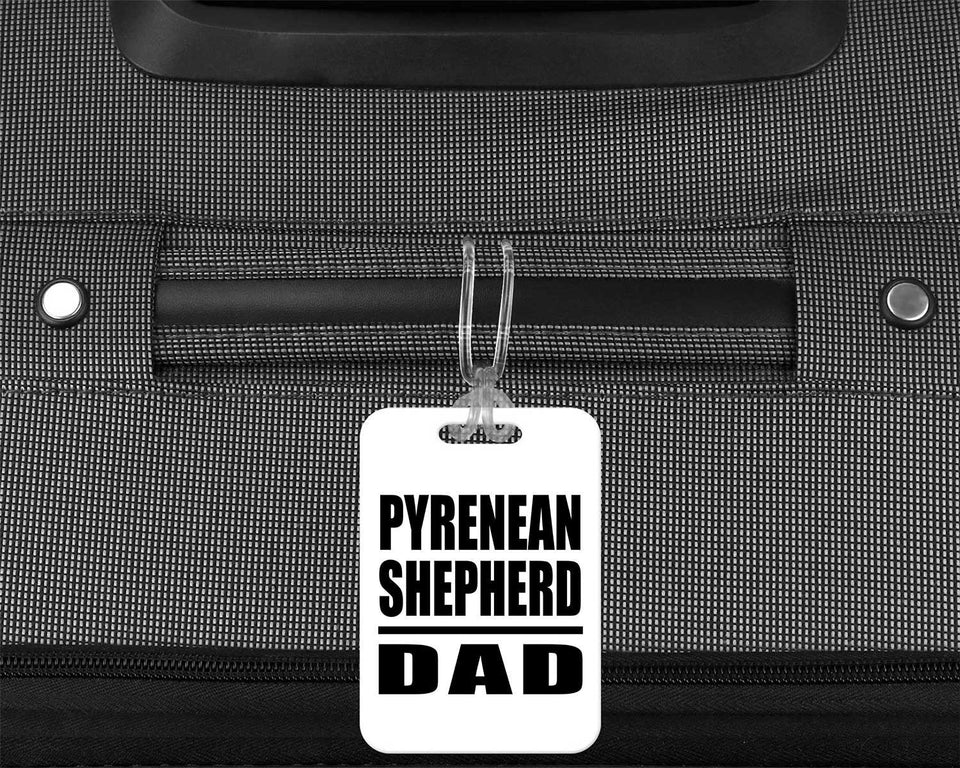 Pyrenean Shepherd Dad - Luggage Bag Tag