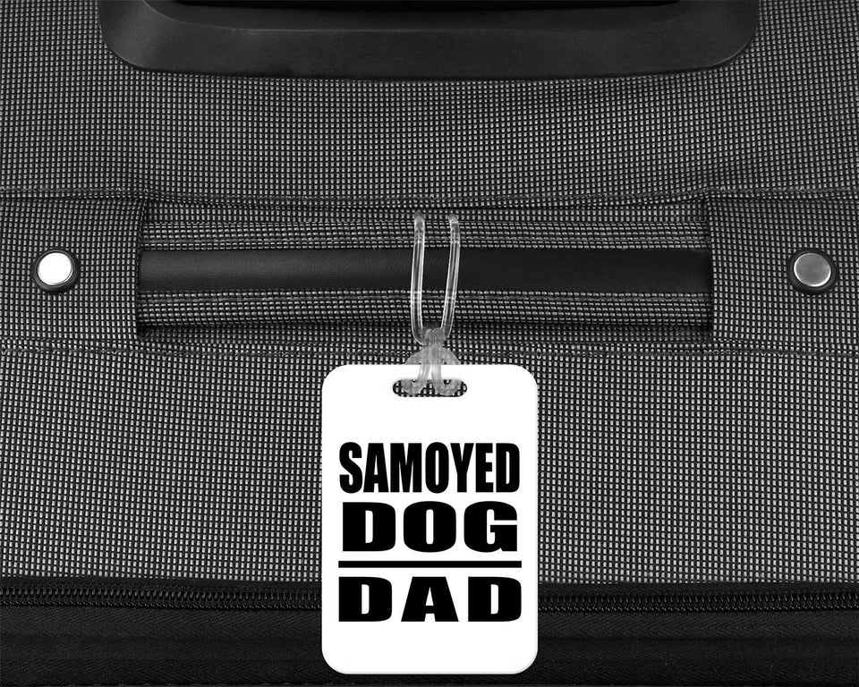 Samoyed Dog Dad - Luggage Bag Tag
