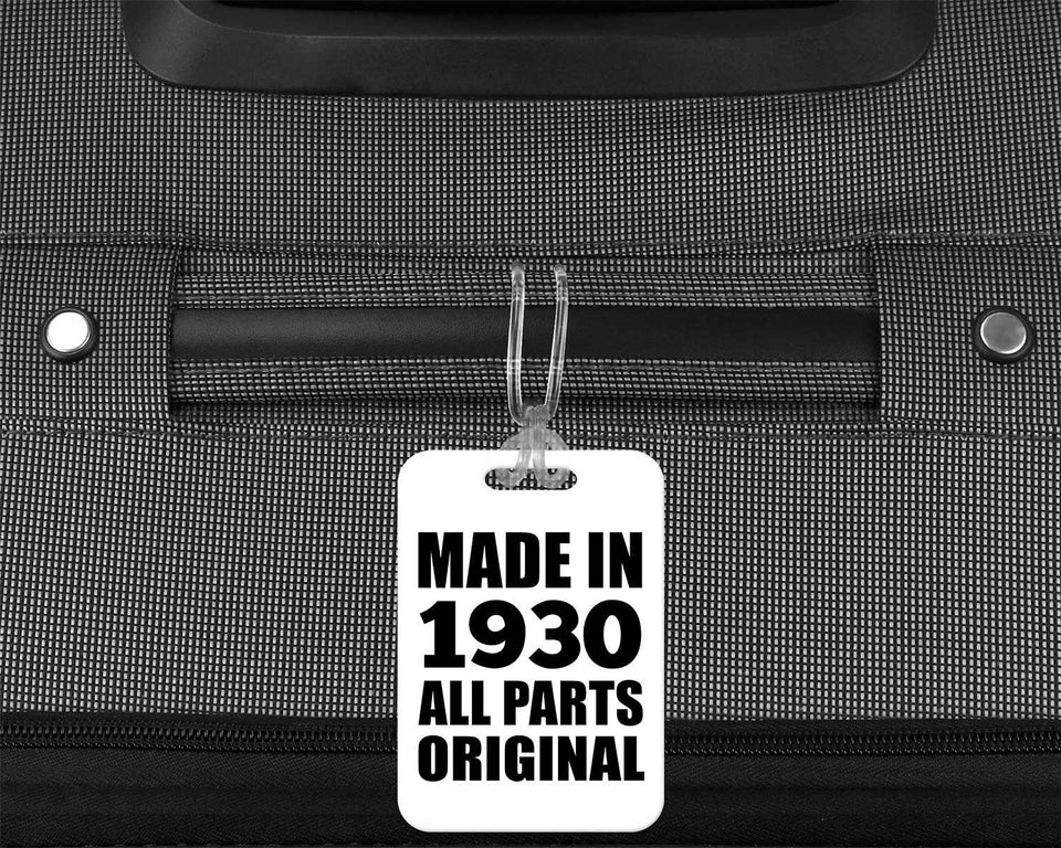 94th Birthday Made in 1930 All Parts Original - Luggage Bag Tag