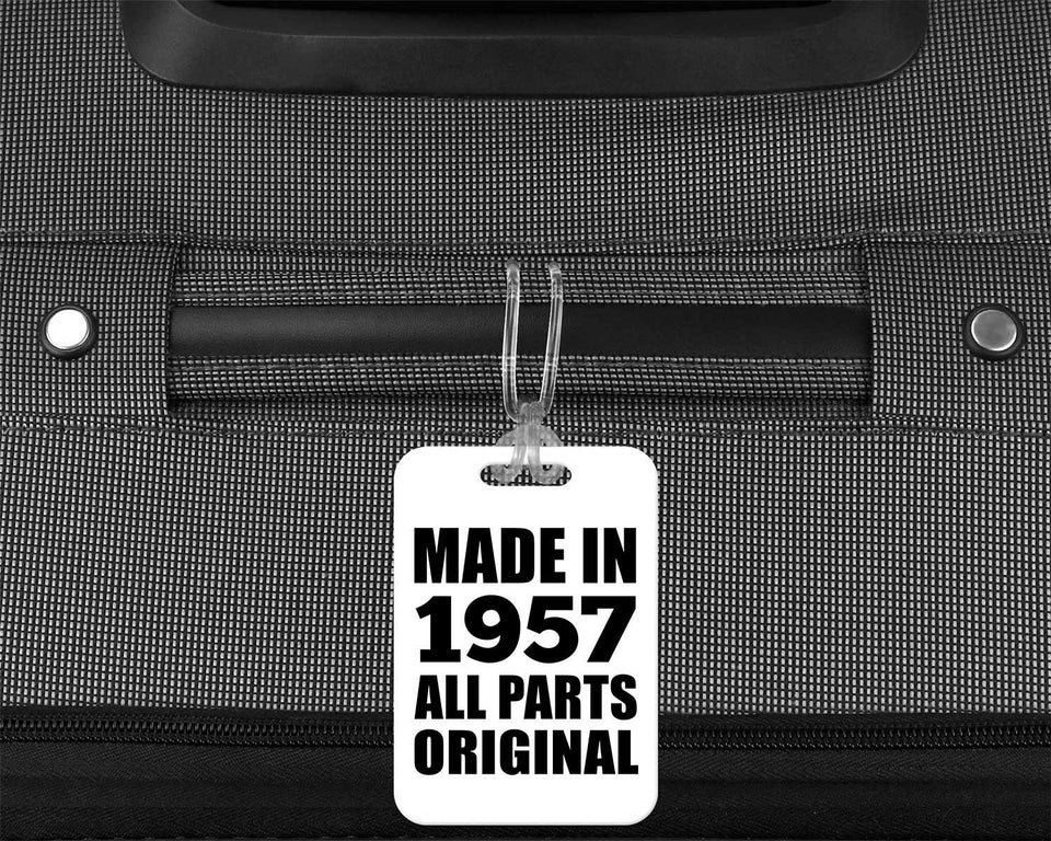 67th Birthday Made in 1957 All Parts Original - Luggage Bag Tag