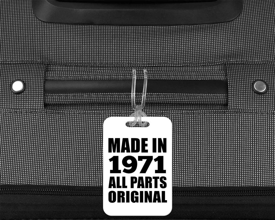 53rd Birthday Made in 1971 All Parts Original - Luggage Bag Tag