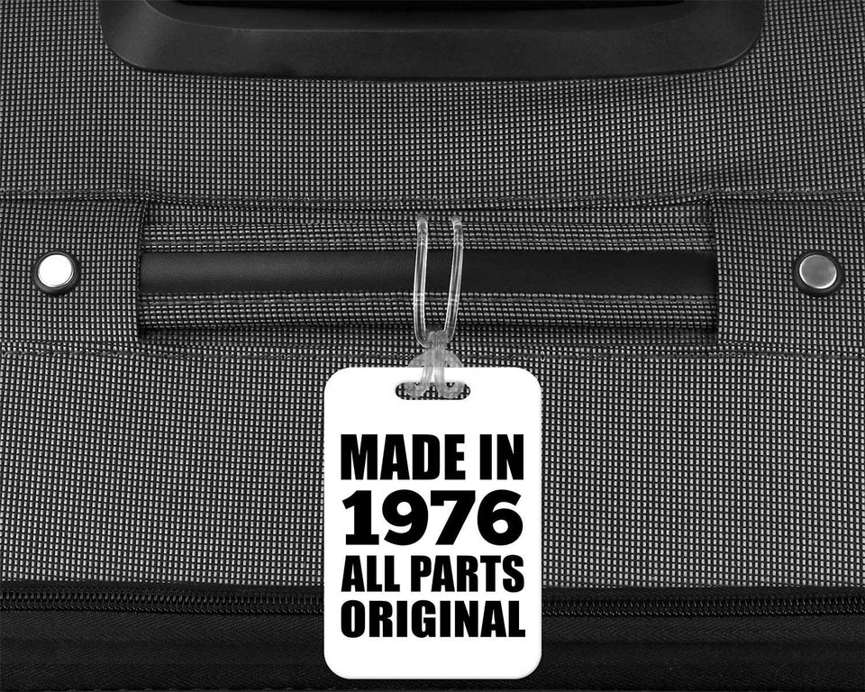 48th Birthday Made in 1976 All Parts Original - Luggage Bag Tag