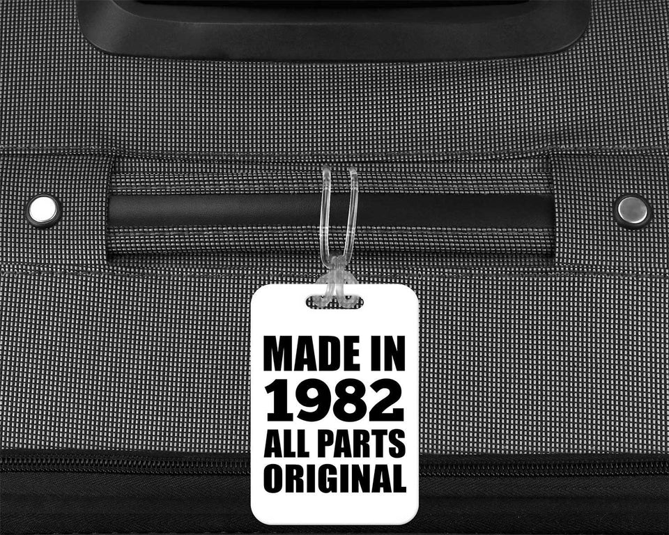 42nd Birthday Made in 1982 All Parts Original - Luggage Bag Tag