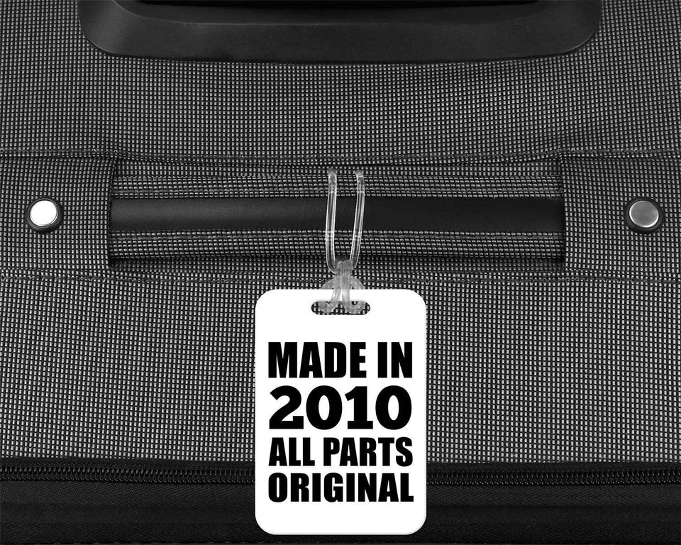 14th Birthday Made in 2010 All Parts Original - Luggage Bag Tag