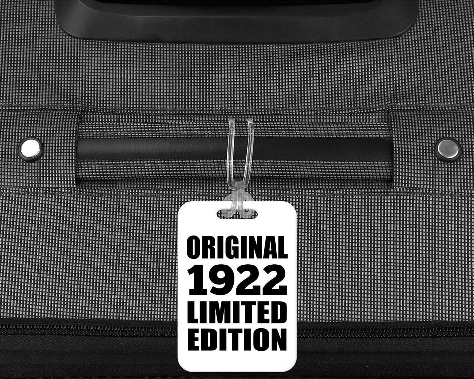102nd Birthday Original 1922 Limited Edition - Luggage Bag Tag