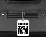 101st Birthday Original 1923 Limited Edition - Luggage Bag Tag