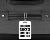 52nd Birthday Original 1972 Limited Edition - Luggage Bag Tag