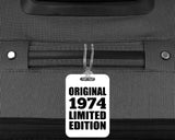50th Birthday Original 1974 Limited Edition - Luggage Bag Tag
