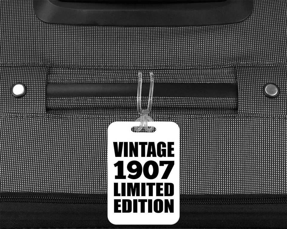 117th Birthday Vintage 1907 Limited Edition - Luggage Bag Tag