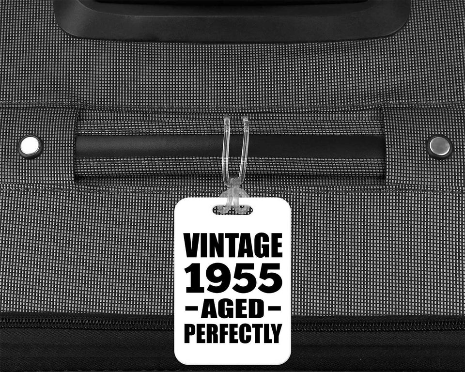 69th Birthday Vintage 1955 Aged Perfectly - Luggage Bag Tag