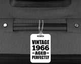 58th Birthday Vintage 1966 Aged Perfectly - Luggage Bag Tag