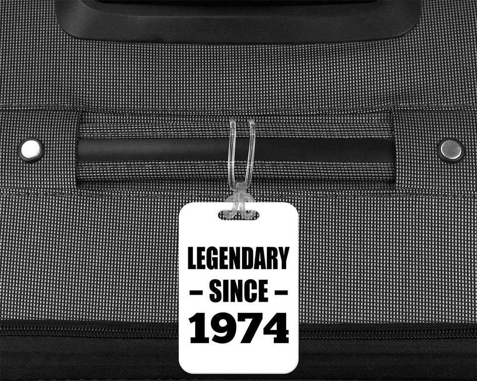 50th Birthday Legendary Since 1974 - Luggage Bag Tag