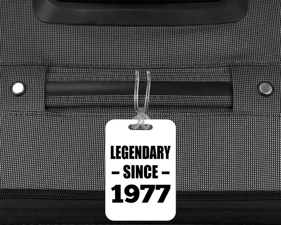 47th Birthday Legendary Since 1977 - Luggage Bag Tag