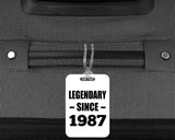 37th Birthday Legendary Since 1987 - Luggage Bag Tag
