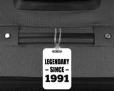 33rd Birthday Legendary Since 1991 - Luggage Bag Tag
