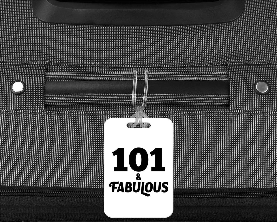 101st Birthday 101 & Fabulous - Luggage Bag Tag