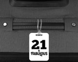 21st Birthday 21 & Fabulous - Luggage Bag Tag