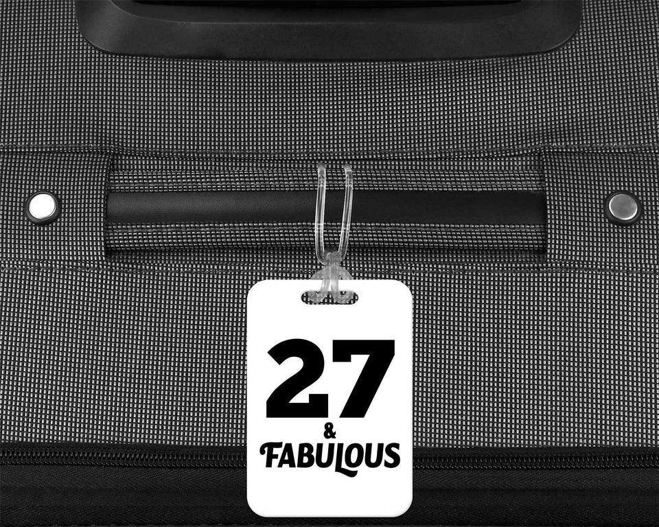 27th Birthday 27 & Fabulous - Luggage Bag Tag