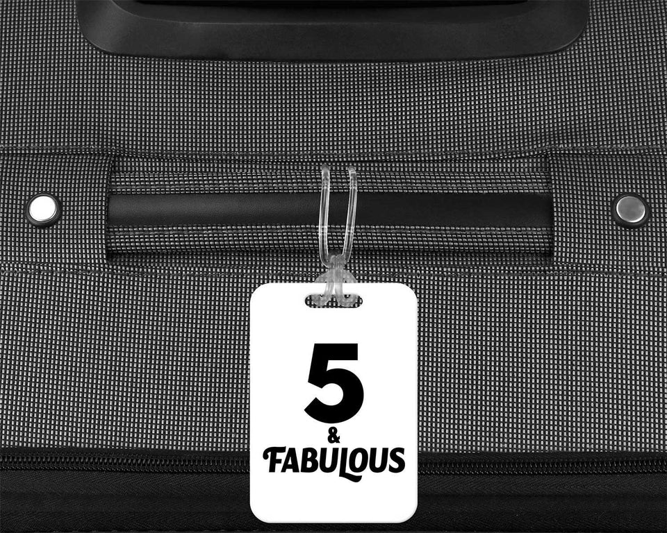 5th Birthday 5 & Fabulous - Luggage Bag Tag