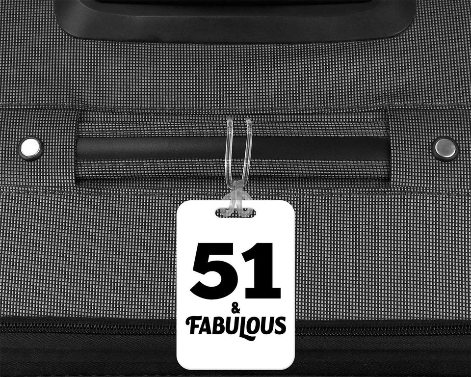 51st Birthday 51 & Fabulous - Luggage Bag Tag