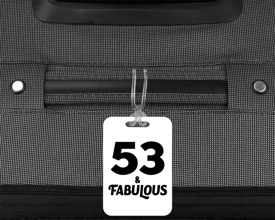 53rd Birthday 53 & Fabulous - Luggage Bag Tag