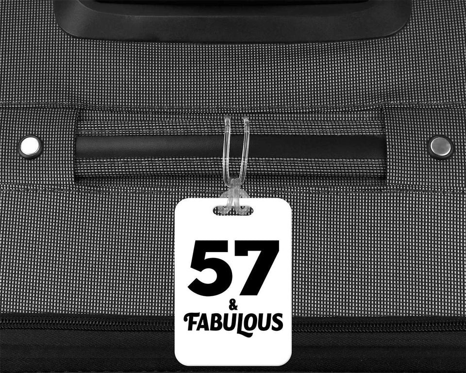57th Birthday 57 & Fabulous - Luggage Bag Tag