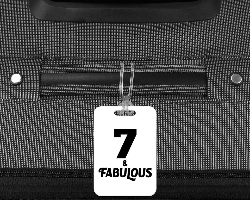7th Birthday 7 & Fabulous - Luggage Bag Tag