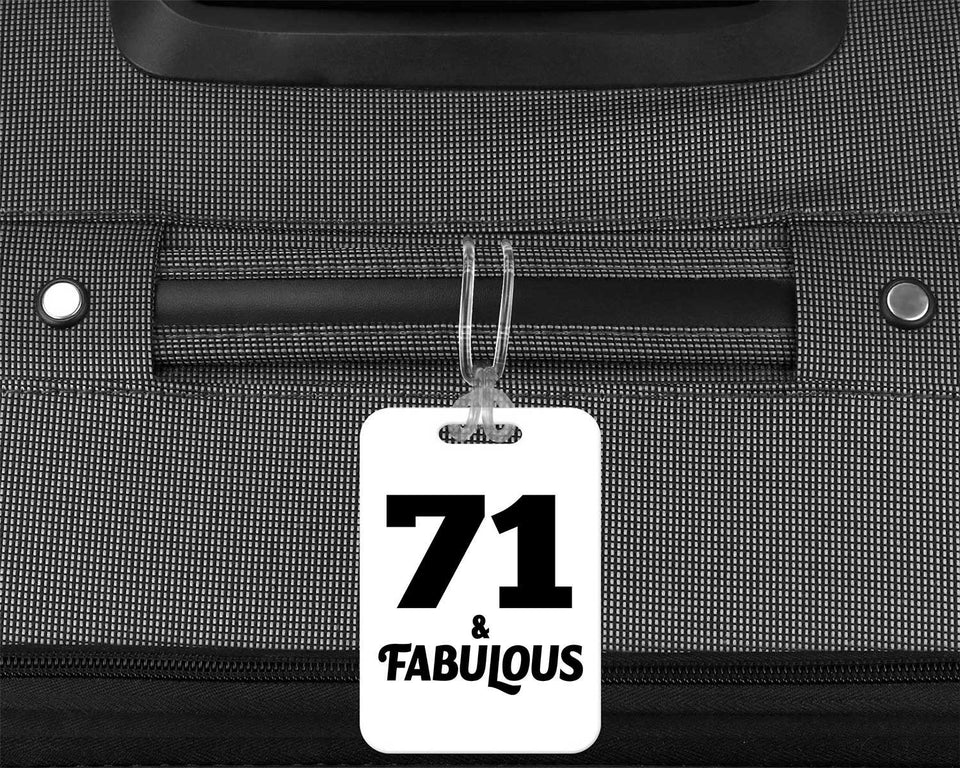 71st Birthday 71 & Fabulous - Luggage Bag Tag
