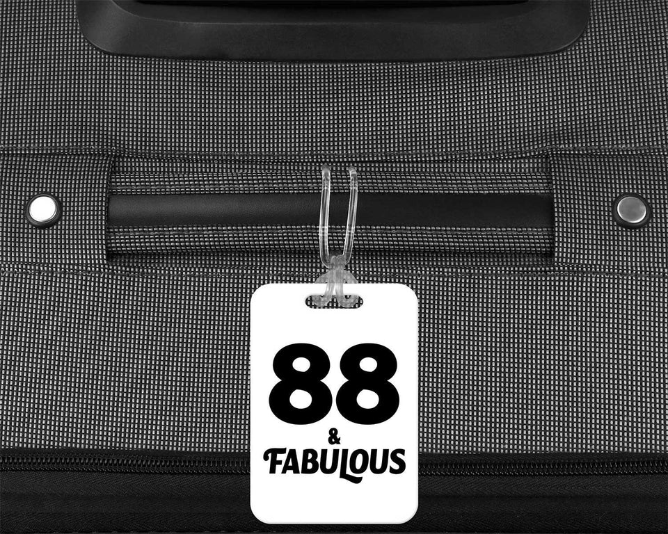 88th Birthday 88 & Fabulous - Luggage Bag Tag