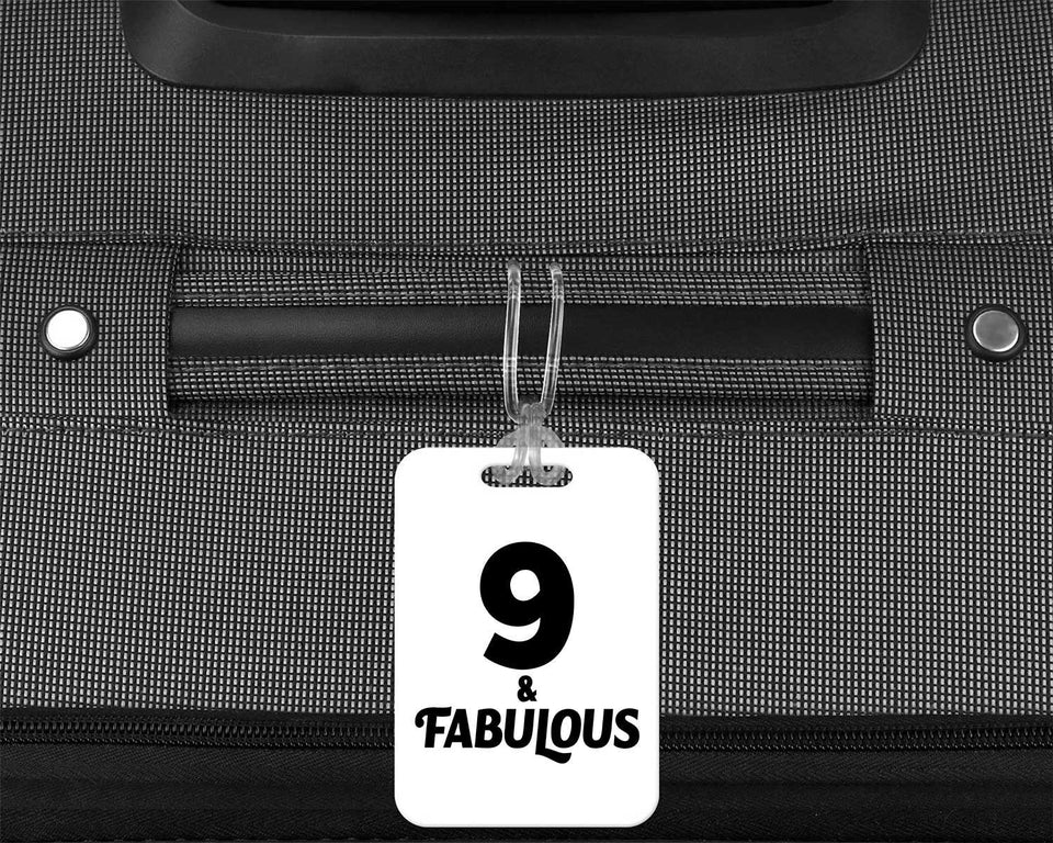 9th Birthday 9 & Fabulous - Luggage Bag Tag
