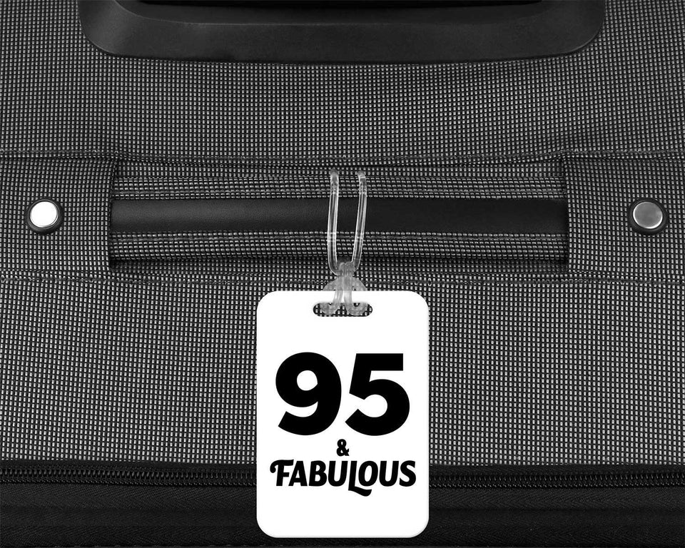 95th Birthday 95 & Fabulous - Luggage Bag Tag