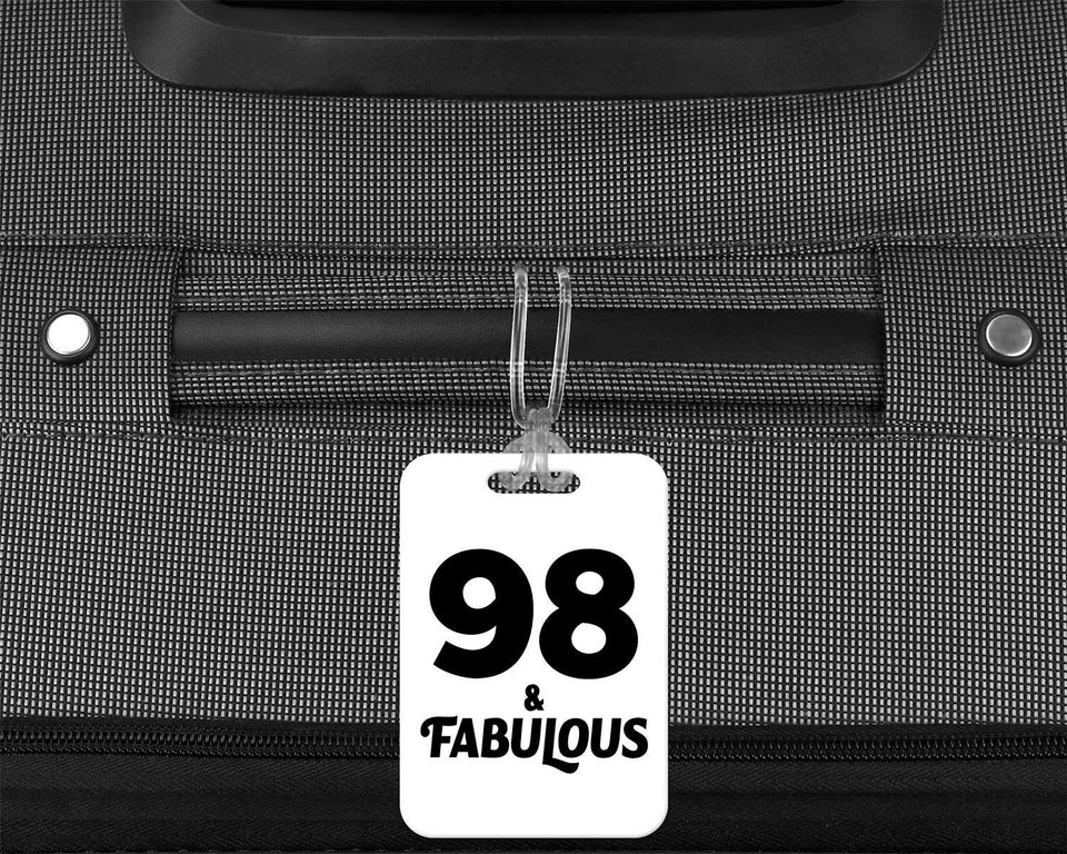 98th Birthday 98 & Fabulous - Luggage Bag Tag