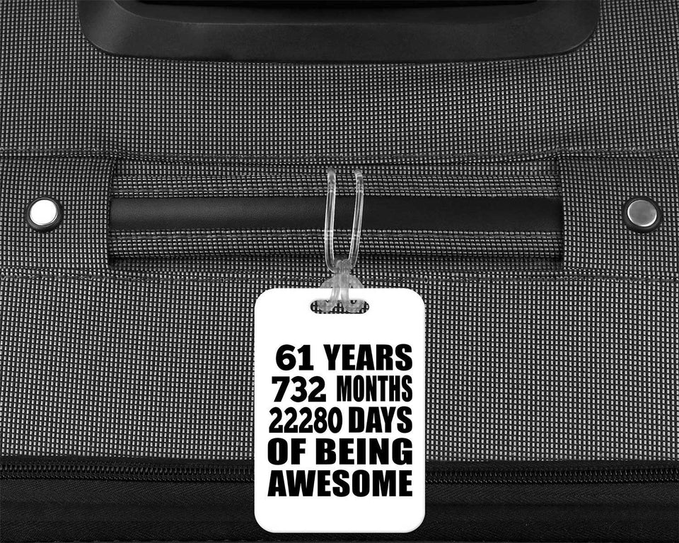 61st Birthday 61 Years 732 Months 22280 Days Of Awesome - Luggage Bag Tag