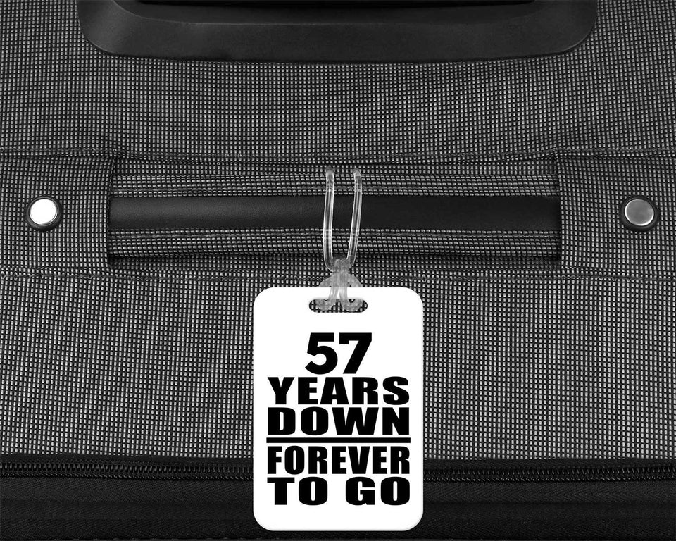 57th Anniversary 57 Years Down Forever to Go - Luggage Bag Tag