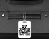 57th Anniversary 57 Years Still In Love After These Years - Luggage Bag Tag