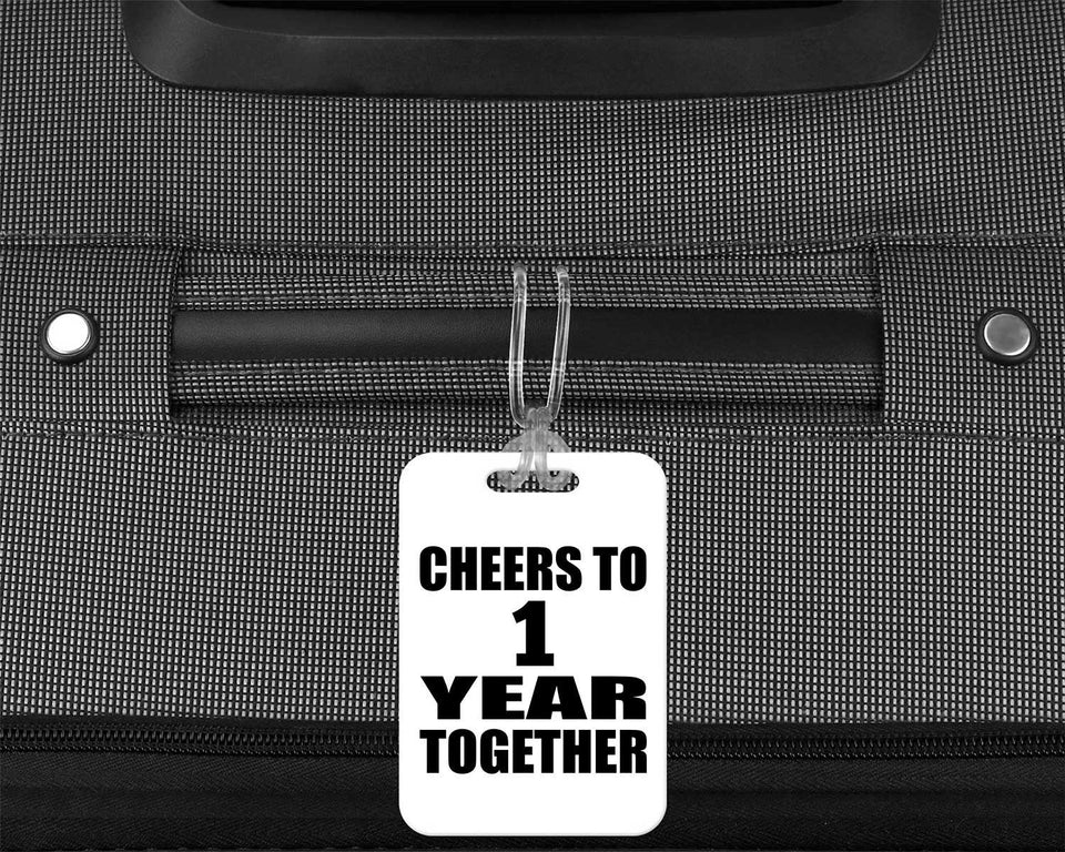 1st Anniversary Cheers To 1 Year Together - Luggage Bag Tag