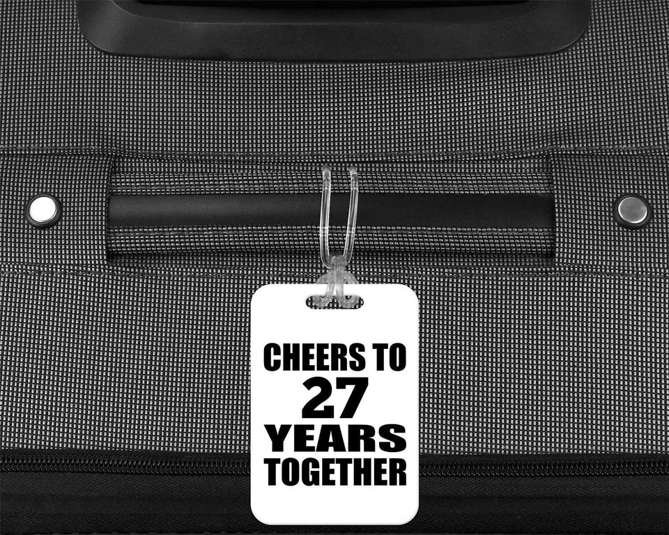 27th Anniversary Cheers To 27 Years Together - Luggage Bag Tag